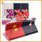 Bow magnet button pu+tpu leather case for samsung galaxy j7