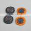 High quality custom jeans denim leather labels with fashion metal logo