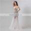 Wholesale Elegant Sleeveless Crystal Beaded Sexy See Through Evening Dress  Long Mermaid Sexy See Through Evening Dress
