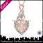 Fashion style rose gold diamond pendent set