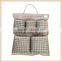 Jute linen wall hanging storage bag