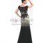 2014 new arrival short sleeve beaded mother of the bride evening sequins beaded dresses wholesale ethnic evening dress