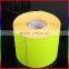 custom golden yellow fluorescent adhesive label sticker in roll
