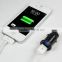 CE FCC RoHS 2.1/3.1A High Quality 2 USB Car Charger with LED Working Light