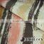 Polyester stripe velvet fabric flock for sofa upholstery and home textile