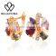 2016  Wholesale Fashion Colorful Cubic Zirconia Jewelry , Women's Hoop Earring
