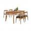 Wooden dining table set antique european style for living room