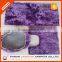 long pile polyester washable shiny chenille 3 piece bathroom mat sets
