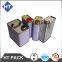 square paint tin can with plastic cap
