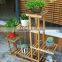 Wooden flower display rack wall flower pot stand