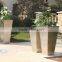 FO-9010 tapered square stainless steel plant pots