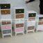 UEnjoy Shabby Chic Pair of Bedside Table Unit Wooden Cabinet 2 Drawers Nightstand Bedroom