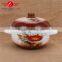 OEM plump enamel / ceramic casserole /industrial cooking pot with hollow handle