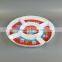 33cm Melamine 4 compartments dishes, 13" plastic chip and dip made in china