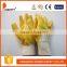 DDSAFETY Oil Proof Cotton Jersey Liner Fully Dipped Yellow Nitrile Coated Gloves With Safety Cuff