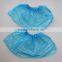 Blue Disposable PE Waterproof Shoe Cover,Disposable plastic CPE/PE shoe cover,Blue PP non woven nonwoven shoe cover