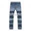 2016 Hot men's fashion men's jeans bule jeans hole personality male personality pants beggar