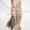 2016 Women New Organ Pleated Glossy Satin Designer Long Skirt