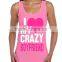 Custom cotton blend mens womens silk screen printing tank top