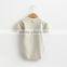 Wholesale 100% organic cotton summer babies clothing set baby onesie