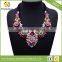 shourouk style Alloy Flower Vintage Statement pendants necklaces Crystal jewelry Fashion Choker Necklace