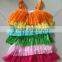 Stock kids clothes baby frock design pictures red white christmas party dress