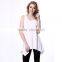 Casual Style Fashion Ruffled White Blouse