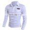 New Design Cotton and Polyester Custom Cut Sew Ong Sleeve Polo Shirts