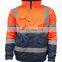 Winter Hi Vis Reflective Waterproof Padded Work Jacket With Hood