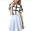 New Fashion Summer Casual Stripes Chiffon Short Sleeve Shirt women