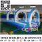 custom Inflatable double lane slip n slide with water pool for backyard party