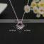 Crystal Cube Clavicle Diamond Necklace
