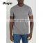 OEM design men gray quick drying 100% polyrster round neck short running t shirts training wear top