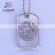 Jiabo custom engraved blank metal dog tag with ball chain