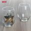 Clear single layer OEM logo 580ml egg drinking juice glass