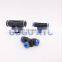 One touch pneumatic hose nipple fitting t type 12mm to 10mm 8mm 6mm 4mm 1/2 to 3/8 inch quick tube fitting connector 3 way