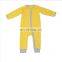 Hot Sale Rib Organic Cotton 2-way Zipper Baby Pajamas Wholesale