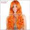 Cheap Beauty Japanese Hot Orange Curly Synthetic Cosplay Wig