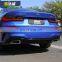 Gloss black 2 PCS Rear Diffuser For BMW 3 Series G20 M Sport Rear Bumper Lip  2019+