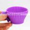 Soft Round Silicone Muffin Cupcake Liner Baking Cup with Handle