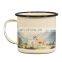 Wholesale  custom blank sublimation small enamel mug with stainless steel rim