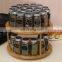 2-Tier Bamboo Lazy Susan Turntable Kitchen Spice Rack Organizer Makeup Organizer