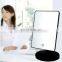 Home decor180-degree table rotation plastic square LED light cosmetic mirror