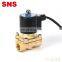 SNS 2WS series brand brass 2/2 way normally closed 3/8 inch waterproof solenoid valve