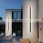 110V 220V Outdoor Modern Linear Long Strip LED Wall Lamp IP65 Waterproof Garden Sconce Wall Lights