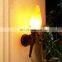 Amazon hot sell European vintage glass garden lamps waterproof outdoor landscape retro aluminum yard LED industrial wall lights