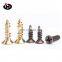 Hot Sale Galvanized 12.9 Gold Cross Countersunk Head Screws