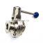 SS 304 Sanitary Tri Clamp Butterfly Valve with Pull Handle