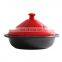 Hot selling cast iron cookware cooking pot with ceramic lid tajine pot