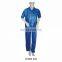 Greetmed disposable short sleeve non woven unisex custom blue colored medical dental white lab coat